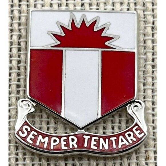 US Army Pin 321st Engineer Battalion Unit Crest Semper Tentare Military USA - Picture 4 of 6
